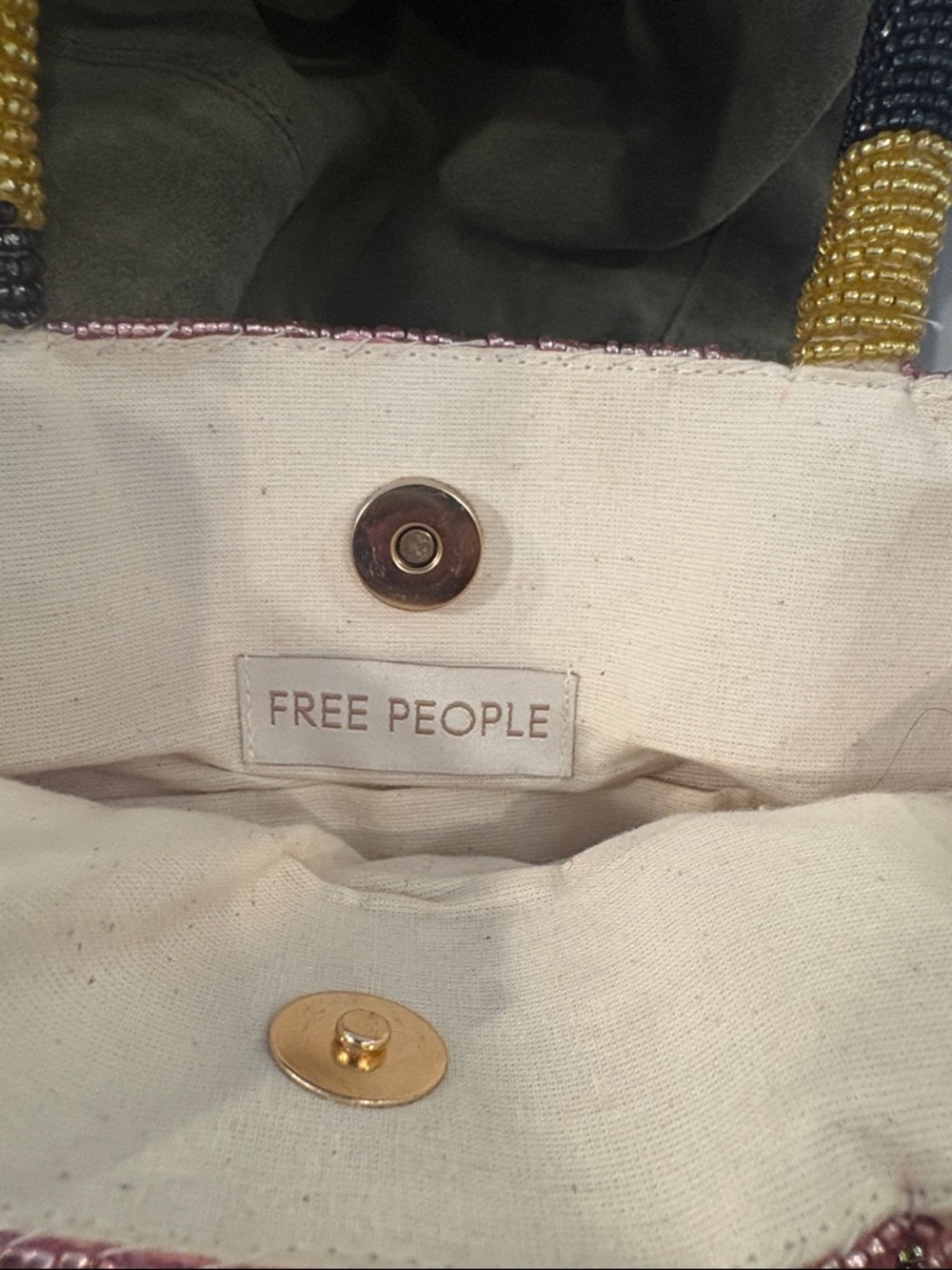 Free People Pink Beaded Citrus Tote Bag - Picture 2 of 3